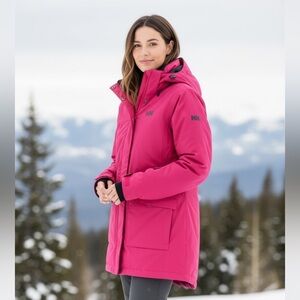 Helly Hansen Women's Vibrant Pink Ski Jacket - Sporty - Size M